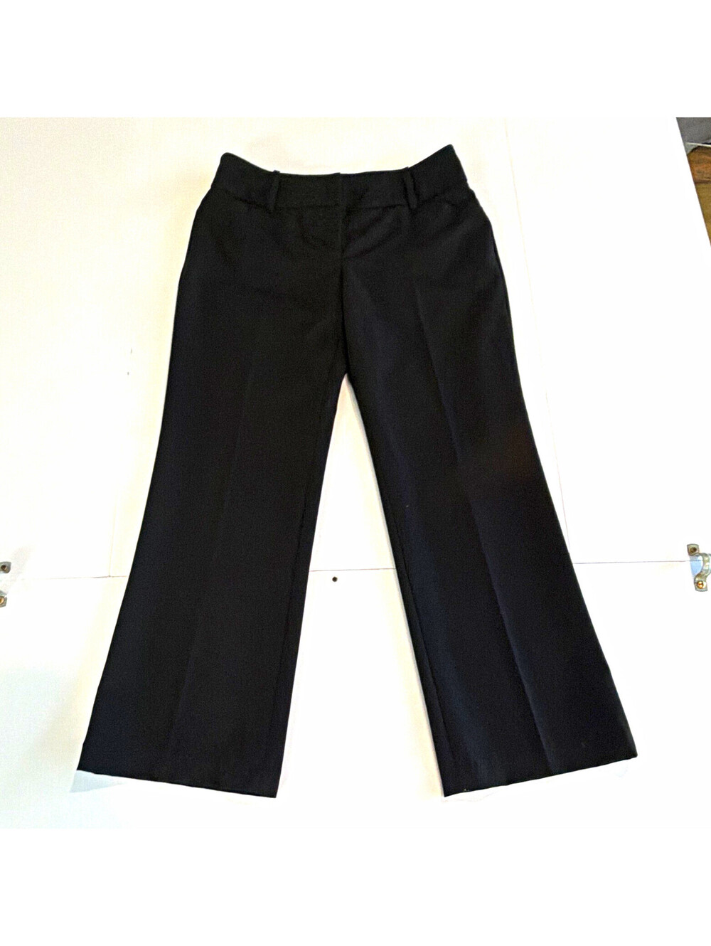Cato Women’s Dress Pants Black Solid Flat Front Petites Size 10P